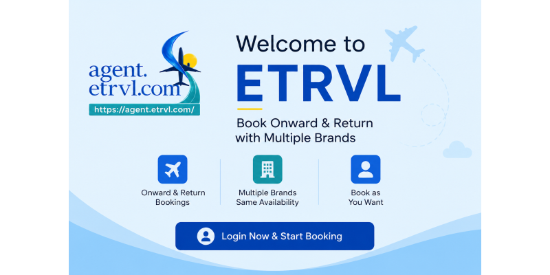 Etravel offers different brands for onward and return flights.